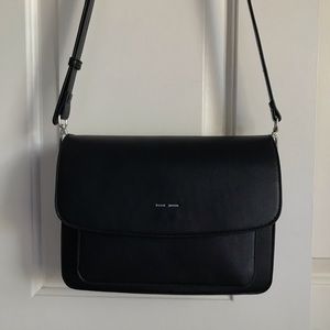 Black structured crossbody Pixie Mood barley worn